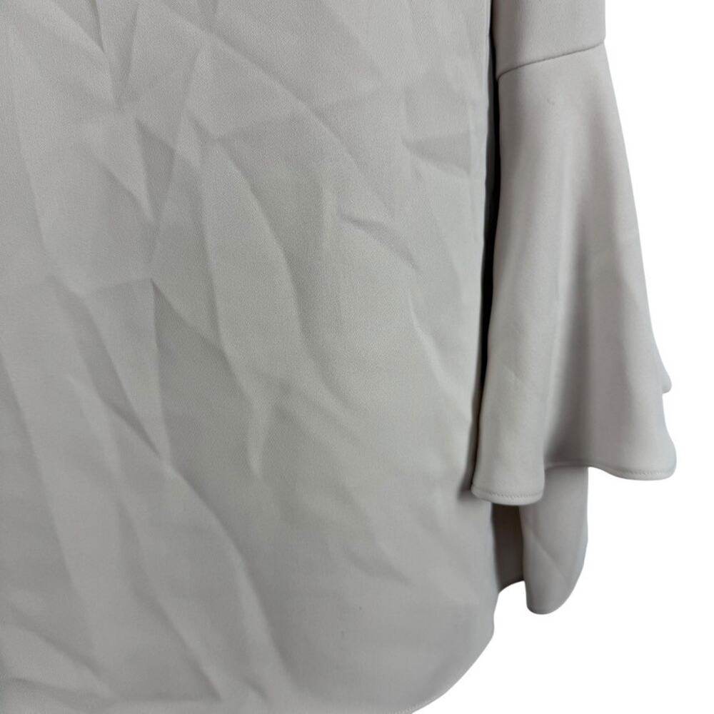 Chicos Bell Flare Sleeve Ecru Neutral Blouse Top Shirt Career sz 0 / 4 / 6 - Picture 7 of 16